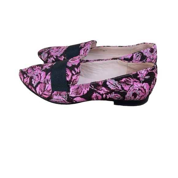Kate Spade Corina Floral Brocade Loafers Pink Roses Size 6M - Picture 10 of 13